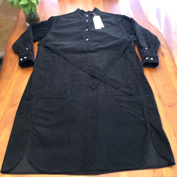 NWT Uniqlo Oversized Black Minimalist Casual Loose Fit Belted Long Sleeves. XS - Picture 16 of 16